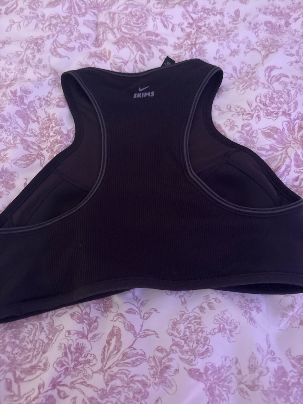SKIMS Black Racerback Sports Bralette